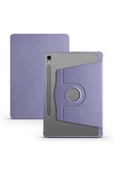 KILIFTECH Galaxy Tab S9 Kılıf  Uyumlu Zore Termik Kalem Bölmeli Dönebilen Standlı Kılıf-Lavendery Gray thumbnail 1