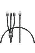 zore Shira Serisi 3 In 1 Usb Kablo 30cm Çoklu Şarj Aleti - 1