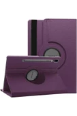 KILIFTECH Galaxy Tab S7 Plus T970  Uyumlu Zore Dönebilen Standlı Kılıf-Mor thumbnail 1