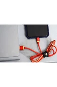 KILIFTECH Kırmızı Poro Lightning Usb Kablo 1M-Zore - 3