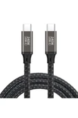 KILIFTECH Siyah QG02 Type-C to Type-C PD3.1 Data Kablosu 240W 480Mbps 0.5 Metre-Zore - 3