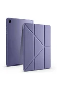 KILIFTECH Galaxy Tab A9 Plus Kılıf Uyumlu Zore Tri Folding Kalem Bölmeli Standlı Kılıf-Yeşil - 4
