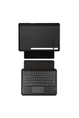 KILIFTECH Galaxy Tab S10 Ultra Zore Border Keyboard Bluetooh Bağlantılı Standlı Klavyeli Tablet Kılıfı - Siyah thumbnail 1