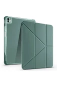 FLYGIFTS iPad Air 13 2025 M3 Kılıf Zore Tri Folding Kalem Bölmeli Standlı Kılıf - Mavi - 2
