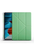 KILIFTECH Galaxy Tab S7 T870 Kılıf  Uyumlu Zore Tri Folding Kalem Bölmeli Standlı Kılıf-Koyu Yeşil thumbnail 6
