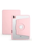 zore iPad Air 11 2025 M3 Kılıf Zore Termik Kalem Bölmeli Dönebilen Standlı Kılıf - Pembe thumbnail 1