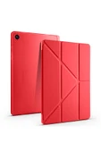 KILIFTECH Galaxy Tab A9 Plus Kılıf Uyumlu Zore Tri Folding Kalem Bölmeli Standlı Kılıf-Yeşil - 3