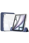 KILIFTECH iPad Air 11 2024 Kılıf Magnetik Ayrılabilen Airbagli Zore Sliding Tablet Kılıfı - Lacivert - 1