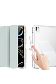 KILIFTECH iPad Pro 13 2024 Kılıf Magnetik Ayrılabilen Airbagli Zore Sliding Tablet Kılıfı - Lacivert - 6