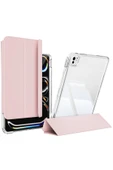 UMEYIR iPad Pro 13 2024 Kılıf Magnetik Ayrılabilen Airbagli SYS Sliding Tablet Kılıfı - Pembe Açık thumbnail 1