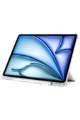 FLYGIFTS iPad Air 13 2025 M3 Zore Smart Cover Kalem Bölmeli Standlı 1-1 Kılıf - Mavi thumbnail 3