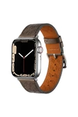 HAKTAN KILIF Watch 7 41mm Uyumlu KRD-76 PU Deri Kordon Strap Kayış UBM- Gri - 1