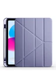 KILIFTECH iPad 11.Nesil 2025 Kılıf Zore Tri Folding Kalem Bölmeli Standlı Kılıf - Mor thumbnail 1