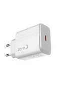 zore TKDR Play Serisi PL2 Type-C to Lightning 2in1 PD Seyahat Şarj Aleti 20W - Beyaz - 3