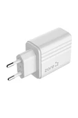zore TKDR Play Serisi PL2 Type-C to Lightning 2in1 PD Seyahat Şarj Aleti 20W - Beyaz - 4