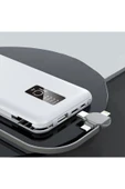 NÜANSTEK Siyah PW-05 Hızlı Led Göstergeli Micro Lightning Type-C Kablolu Taşınabilir Powerbank 10000mAh Zore - 4