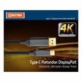 DAYTONA K-01 TYPE-C=-DP 4K GÖRÜNTÜ AKTARIM KABLOSU - 4