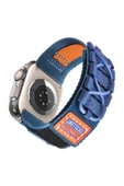 zore Apple Watch 44mm Zore KRD-112 Orbital Örgülü Halat Tasarımlı Naylon Kumaş Hasır Kordon-Siyah - 5