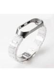LEXROO Xiaomi Mi Band 3 Uyumlu KRD-21 Metal Kordon-hlp-Gümüş - 1