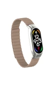 cepmarketin Xiaomi Mi Band 7 Uyumlu KRD-69 Zore Kordon Kahve Açık - 1