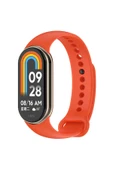 szr store Xiaomi Mi Band 8 Serisi Klasik Kordon Silikon Strap Kayış-Turuncu - 1