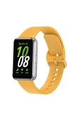Goktugaksesuar Galaxy Fit 3 Silikon Kordon Zore KRD-110 Strap Kayış-Sarı - 1