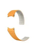 prolysus Galaxy Watch 5 40mm Prolysus KRD-111 20mm Çizgili Desenli Silikon Kordon-Turuncu thumbnail 5