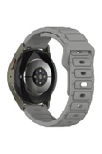 KILIFTECH Huawei GT2 46mm Zore KRD-132 22mm Silikon Kordon Strap Kayış - Gri - 1