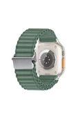 zore Watch Ultra 49mm Uyumlu Zore KRD-123 Naylon Kumaş Hasır Örgülü Kordon-Yeşil - 1
