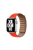 Ardemix Watch Ultra 49mm Kordon Uyumlu KRD-34 Deri Strap Kayış CLO- Sarı - 7