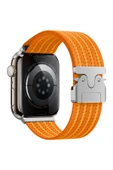 KILIFTECH Watch 44mm Zore KRD-133 Naylon Kumaş Hasır Örgülü Kordon - Turuncu thumbnail 1