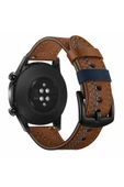 zore Galaxy Watch 42mm (20mm) Uyumlu KRD-19 Deri Zore Kordon-Yeşil - 2