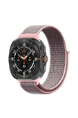 wenixs aksesuar Galaxy Watch Ultra 47mm Zore KRD-03 Hasır Kordon-Kum Pembe thumbnail 1