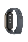 GNG HOME Xiaomi Mi Band 9 Serisi Klasik Kordon Silikon Strap Kayış-Gri - 5
