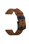 zore Galaxy Watch 42mm (20mm) Uyumlu KRD-19 Deri Zore Kordon-Yeşil - 3