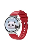 BLS STORE Huawei GT4 41mm Uyumlu Zore KRD-129 18mm Silikon Kordon Strap Kayış-Kırmızı - 1