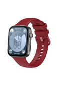 KILIFTECH Huawei Watch Fit 3 Band Serisi Klasik Kordon Silikon Strap Kayış-Koyu Kırmızı - 1