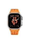 KILIFTECH Apple Watch Ultra 49mm KRD-127 Metal Tokalı Silikon Kordon-Siyah thumbnail 5