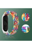 KILIFTECH Xiaomi Mi Band 6 Uyumlu KRD-49 Örgü Zore Kordon-Siyah-Beyaz - 6
