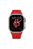 KILIFTECH Apple Watch Ultra 49mm KRD-127 Metal Tokalı Silikon Kordon-Siyah thumbnail 2