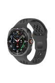 KILIFTECH Galaxy Watch Ultra 47mm Zore KRD-119 Delikli Tasarım Silikon Kordon-Siyah thumbnail 1