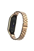 SAFA Xiaomi Mi Band 7 Uyumlu KRD-04 Metal Zore Kordon Gold thumbnail 4