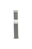 KILIFTECH Apple Watch 10 42mm Zore KRD-25 Metal Hasır Kordon-Gri - 2