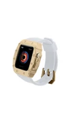 KILIFTECH Watch 7 45mm Uyumlu KRD-65 Zore Kordon-Beyaz-Gold thumbnail 1