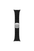 KILIFTECH Apple Watch 44mm KRD-127 Metal Tokalı Silikon Kordon-Siyah - 5