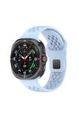 KILIFTECH Galaxy Watch Ultra 47mm Zore KRD-119 Delikli Tasarım Silikon Kordon-Mavi Açık thumbnail 1