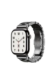 KILIFTECH Apple Watch 44mm Zore KRD-125 Metal Kordon Strap Kayış-Siyah - 1