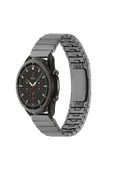 KILIFTECH Galaxy Watch 46mm Uyumlu KRD-82 22mm Metal Zore Kordon-Gri thumbnail 1