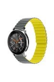 baltazar Galaxy Watch Active 2 44mm Uyumlu KRD-52 Kordon-btz-Gri-Sarı thumbnail 1