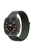 zore Galaxy Watch Ultra 47mm Zore KRD-03 Hasır Kordon-Koyu Yeşil thumbnail 1